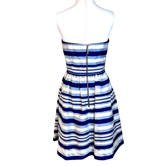 ERIN Erin Featherston CAROLINA Navy Striped Dress 8 - Picture 6 of 10